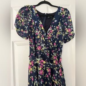 DKNY Navy Blue Floral Dress